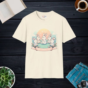 Soft Bunny Yoga Tee - Colorful Easter Celebrations - Dipaliz - T-shirts