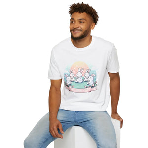 Soft Bunny Yoga Tee - Colorful Easter Celebrations - Dipaliz - T-shirts