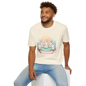 Soft Bunny Yoga Tee - Colorful Easter Celebrations - Dipaliz - T-shirts
