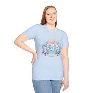 Soft Bunny Yoga Tee - Colorful Easter Celebrations - Dipaliz - T-shirts