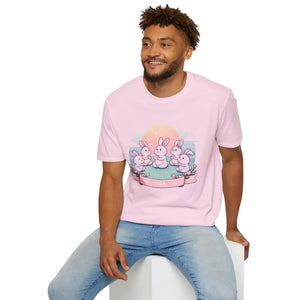 Soft Bunny Yoga Tee - Colorful Easter Celebrations - Dipaliz - T-shirts