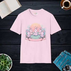 Bunny Yoga Tee - Cute Easter Spring Style - Dipaliz - s / Light Pink - T-shirts