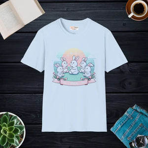 Bunny Yoga Tee - Cute Easter Spring Style - Dipaliz - s / Light Blue - T-shirts