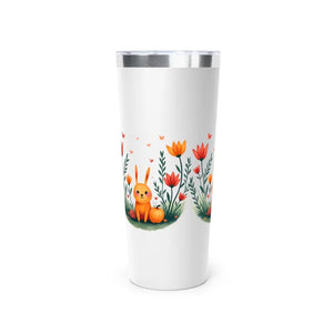 Cute Bunny Spring Floral Insulated Mug Perfect Easter Gift - Dipaliz - 22oz / White - Tumblers
