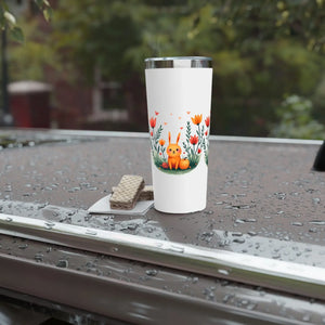 Cute Bunny Spring Tumbler Floral Insulated Mug Perfect Easter Dipaliz - Tumblers