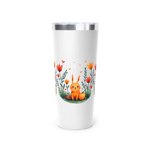 Cute Bunny Spring Tumbler Floral Insulated Mug Perfect Easter Dipaliz - Tumblers
