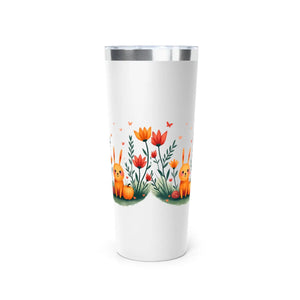 Cute Bunny Spring Tumbler Floral Insulated Mug Perfect Easter Dipaliz - Tumblers