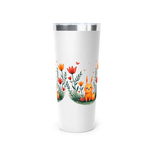 Cute Bunny Spring Tumbler Floral Insulated Mug Perfect Easter Dipaliz - Tumblers