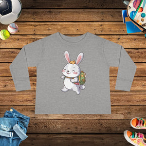 Cute Bunny Toddler Long Sleeve Tee - Spring Cotton - Dipaliz - T-shirts - 2t