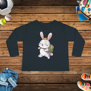 Cute Bunny Toddler Long Sleeve Tee - Spring Cotton - Dipaliz - T-shirts - 2t