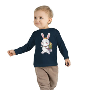 Cute Bunny Toddler Long Sleeve Tee - Spring Cotton - Dipaliz - T-shirts - 2t