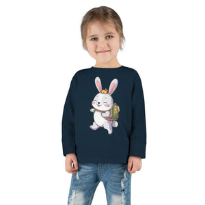 Cute Bunny Toddler Long Sleeve Tee - Spring Cotton - Dipaliz - T-shirts - 2t