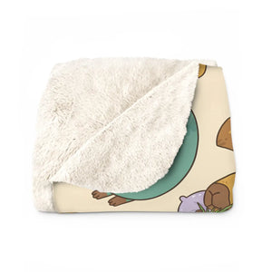 DipaliZ capybara sherpa throw, a cozy animal print blanket for kids rooms and sofas