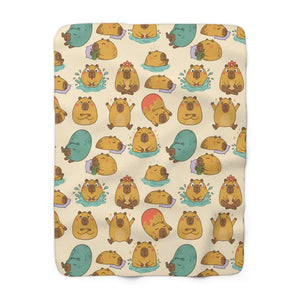 DipaliZ capybara blanket in three sizes, from 30 by 40 up to 60 by 80 inches