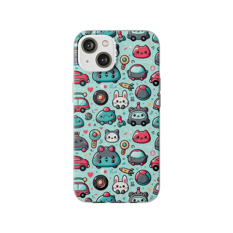 Cute Cars Flexi Cases Durable Style with Thermoplastic Polyurethane - Iphone 14 Phone Case