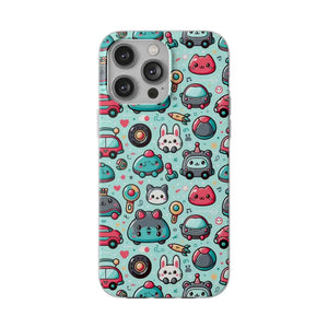Cute Cars Flexi Cases - Thermoplastic Polyurethane Protection - Dipaliz - Iphone 14 Pro Max - Mobile Phone