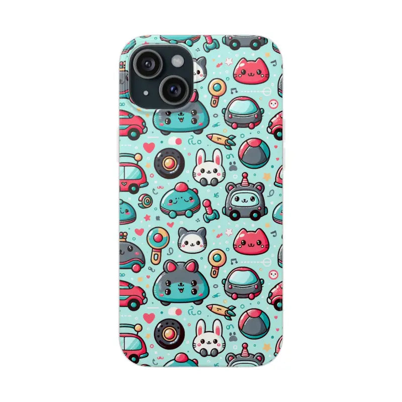 Cute Cars Flexi Cases Durable Style with Thermoplastic Polyurethane - Iphone 15 Plus Phone Case