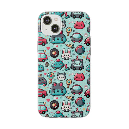 Cute Cars Flexi Cases Durable Style with Thermoplastic Polyurethane - Iphone 14 Plus Phone Case