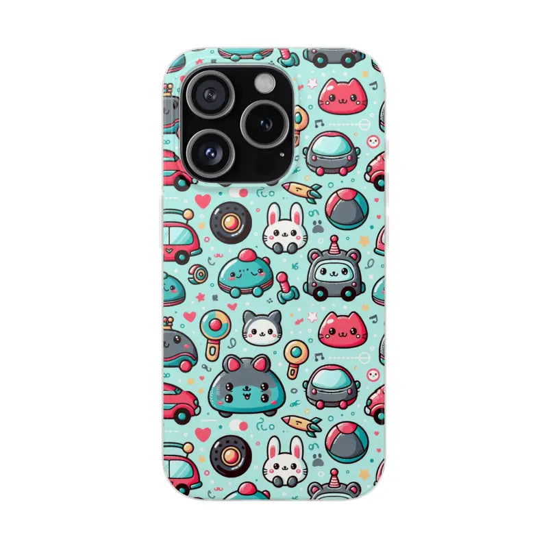 Cute Cars Flexi Cases Durable Style with Thermoplastic Polyurethane - Iphone 15 Pro Phone Case