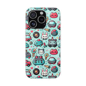 Cute Cars Flexi Cases - Thermoplastic Polyurethane Protection - Dipaliz - Iphone 15 Pro - Mobile Phone