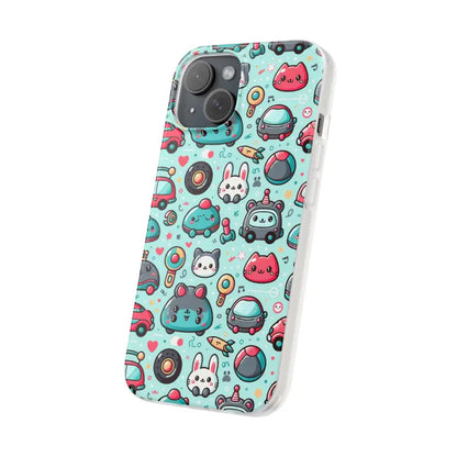 Cute Cars Flexi Cases Durable Style with Thermoplastic Polyurethane - Phone Case