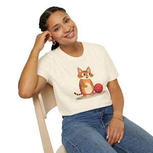 Cute Cat Basketball Unisex Softstyle Tee for Lovers - Dipaliz - T-shirts