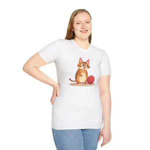 Cute Cat Basketball Unisex Softstyle Tee for Lovers - Dipaliz - T-shirts