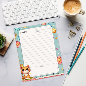 Cute Cat Daily Planner - Floral Boost - Dipaliz - Notepads