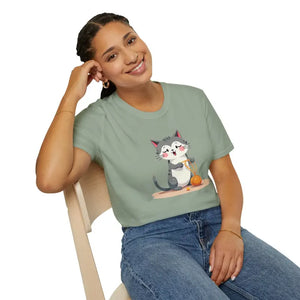 Cute Cat Pumpkin Cozy Casual Tee Pet Lover Gift - Dipaliz - T-shirts