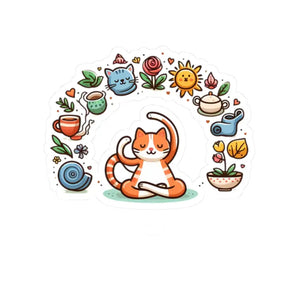 Cute Cat Sticker Set for Laptop Planners - Dipaliz - 2’’ × / White - Decorative Stickers