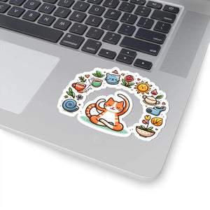 Vibrant Cat Sticker Set Glossy Laptop Planners Dipaliz - Decorative Stickers