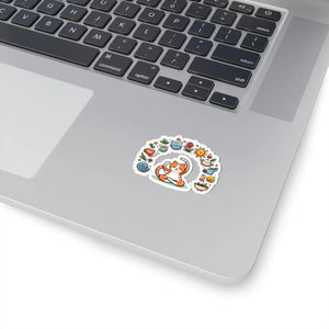 Vibrant Cat Sticker Set Glossy Laptop Planners Dipaliz - Decorative Stickers