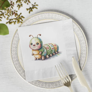 Cute Caterpillar Napkins - Whimsical Party Supplies - Dipaliz - Paper