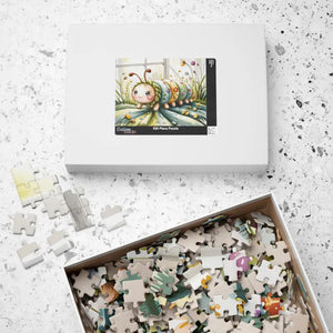 Cute Caterpillar Puzzle - Printed Paper Nature Lovers Gift - Dipaliz - Jigsaw Puzzles