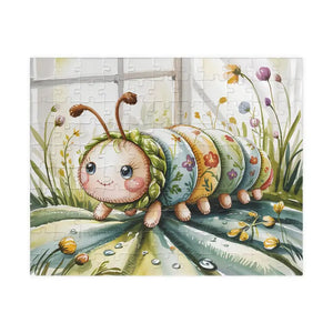Cute Caterpillar Puzzle - Printed Paper Nature Lovers Gift - Dipaliz - Jigsaw Puzzles