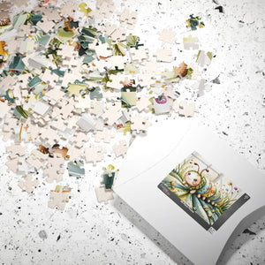Vibrant Cute Caterpillar Puzzle - Nature Lovers Gift - Dipaliz - Jigsaw Puzzles