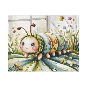 Vibrant Cute Caterpillar Puzzle - Nature Lovers Gift - Dipaliz - Jigsaw Puzzles