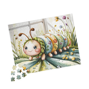 Vibrant Cute Caterpillar Puzzle - Nature Lovers Gift - Dipaliz - Jigsaw Puzzles