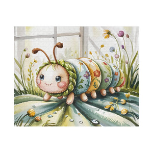 Vibrant Cute Caterpillar Puzzle - Nature Lovers Gift - Dipaliz - Jigsaw Puzzles