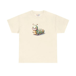 Cute Caterpillar Unisex Heavy Cotton Tee - Nature Lovers - Dipaliz - T-shirts