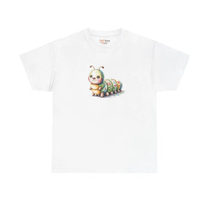 Cute Caterpillar Unisex Heavy Cotton Tee - Nature Lovers - Dipaliz - T-shirts
