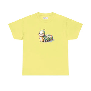 Cute Caterpillar Unisex Heavy Cotton Tee - Nature Lovers - Dipaliz - T-shirts