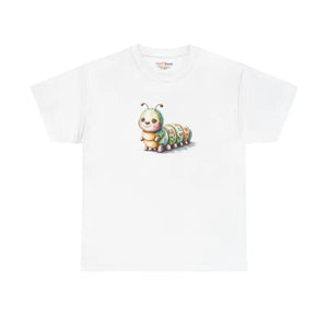 T-shirt - Unisex Heavy Cotton Tee Cute Caterpillar Nature Lovers - Dipaliz White / s