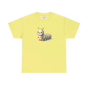 T-shirt - Unisex Heavy Cotton Tee Cute Caterpillar Nature Lovers - Dipaliz Cornsilk / s