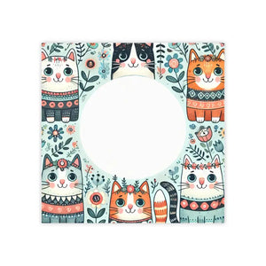 Cute Cat Sticky Notes White Uncoated Paper Fun Design - Dipaliz - 3’’ x