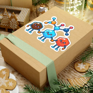 Paper Products - Colorful Molecule Kiss-cut Stickers - Vibrant Science Pack - Dipaliz