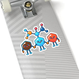 Paper Products - Colorful Molecule Kiss-cut Stickers - Vibrant Science Pack - Dipaliz