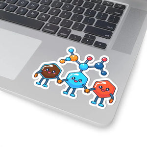 Paper Products - Colorful Molecule Kiss-cut Stickers - Vibrant Science Pack - Dipaliz