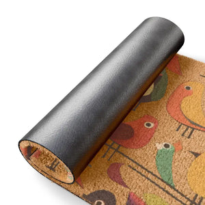 Doormat - Colorful Birds Coir Fiber Black Backing - Dipaliz - 24’’ x 16’’ - Door Mats