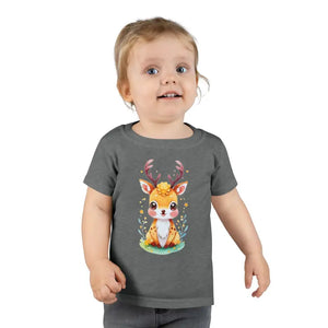 Deer Toddler T-shirt - Soft Cotton Adventure Tee - Dipaliz - Graphite Heather / 5t - Baby & Tops
